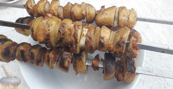 Картофель с мясом на мангале, пошаговый рецепт с фото